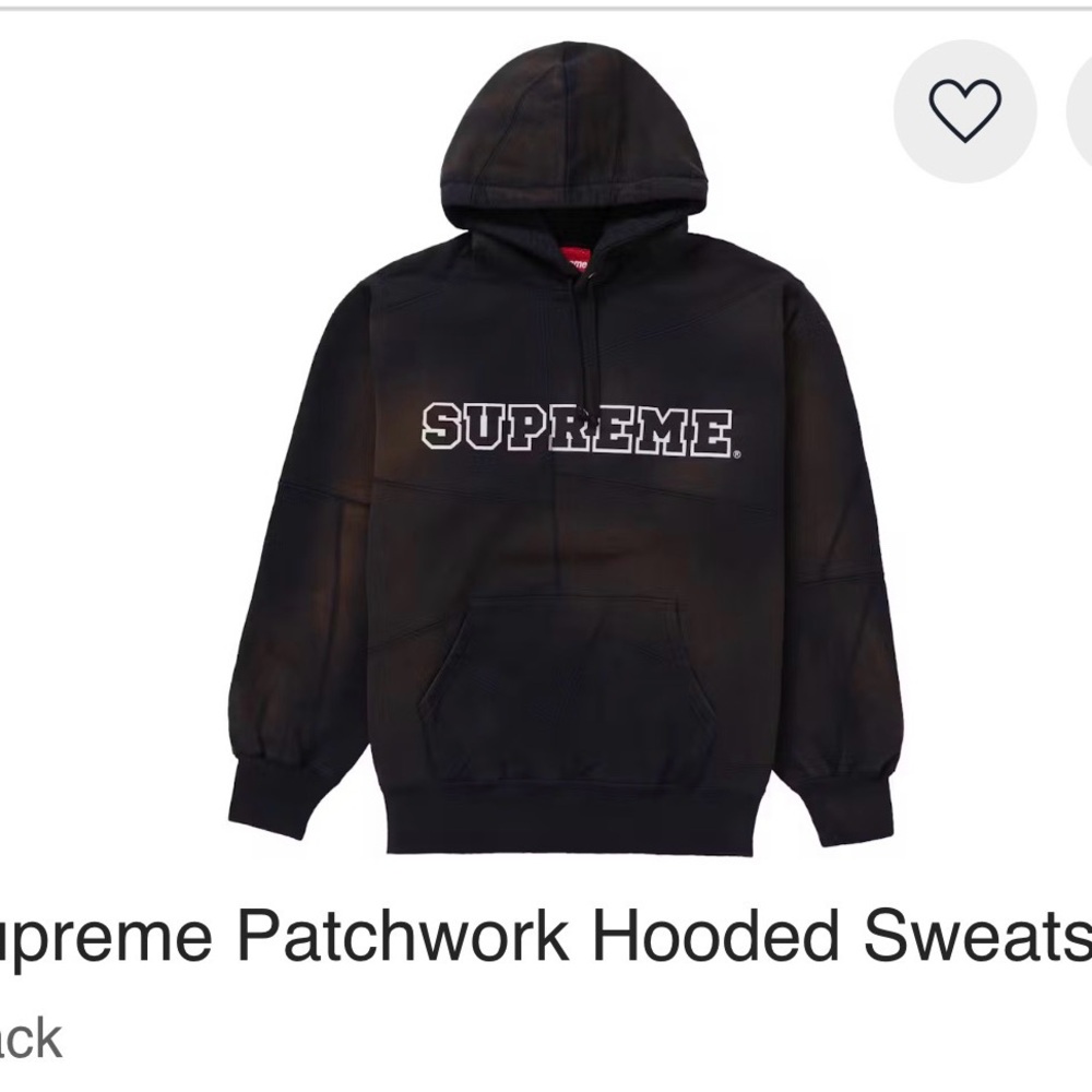 Supreme Black Patchwork Hoodie
